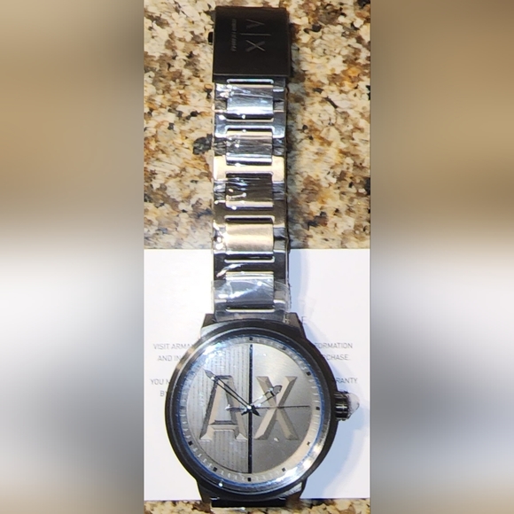 Armani Exchange Three-Hand Gunmetal Stainless Steel Watch - Picture 7 of 10